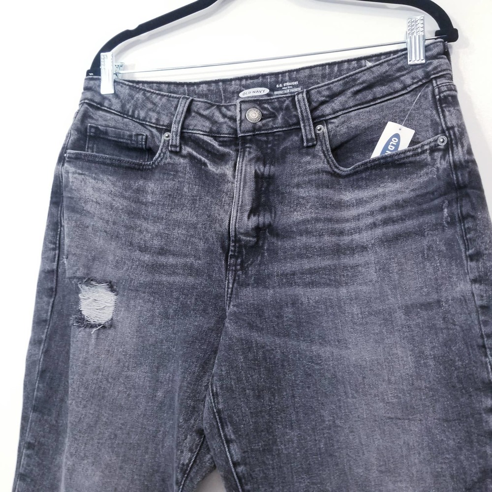 Old Navy Jeans O.G Straight High Rise In BlackBerry - Picture 4 of 11